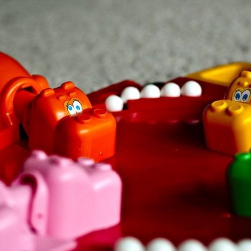 A game of Hungry, Hungry Hippos.